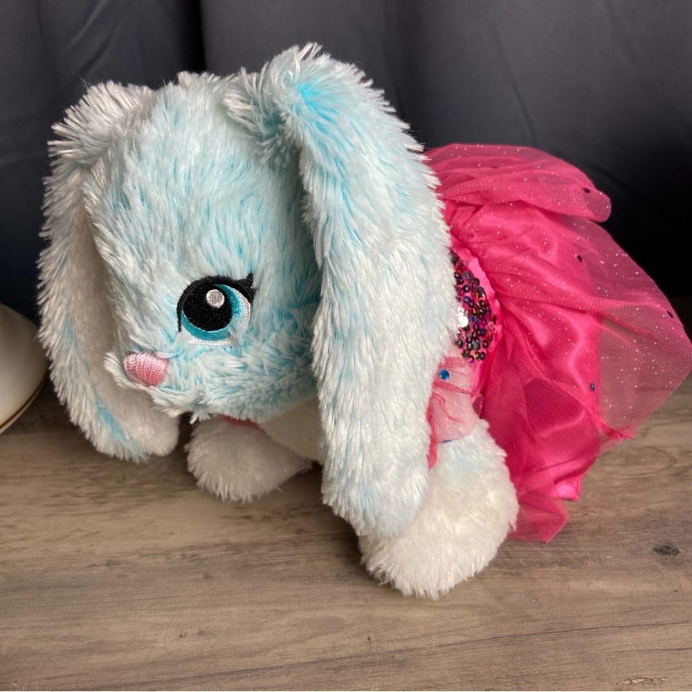 The image shows a Build-A-Bear Merry‎ Mint Bunny,